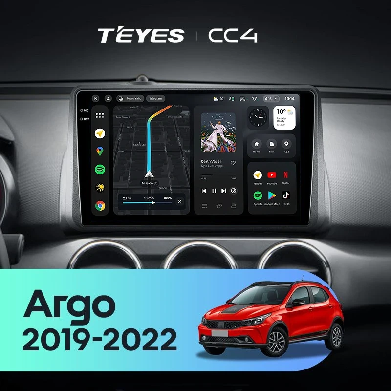 Штатная магнитола Teyes CC4 6/64 Fiat Argo (2019-2022)