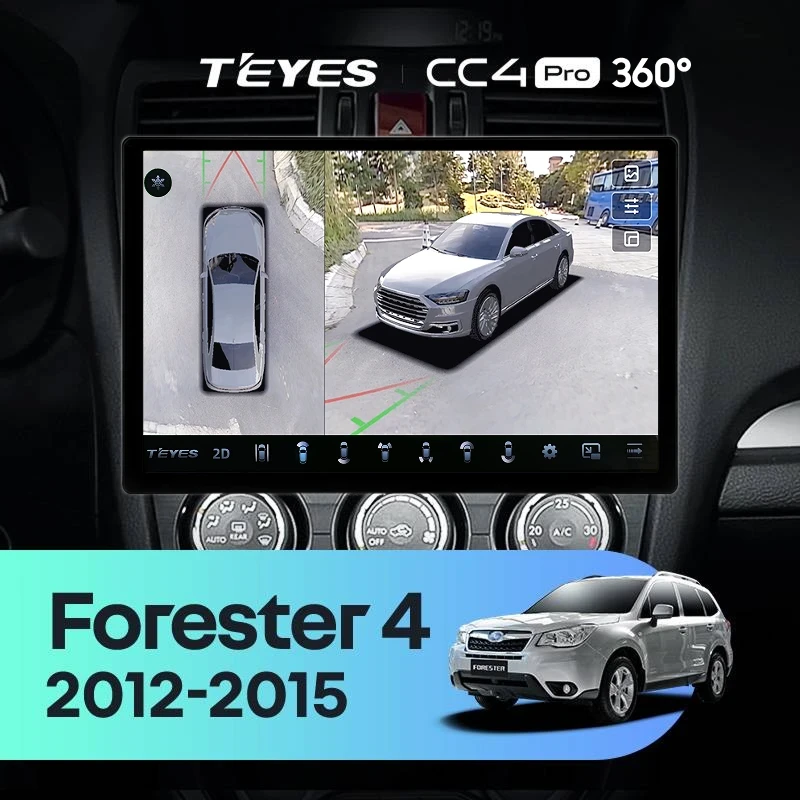 Штатная магнитола Teyes CC4 Pro 360 8/128 Subaru Forester 4 SJ (2012-2015) Тип-B (13")