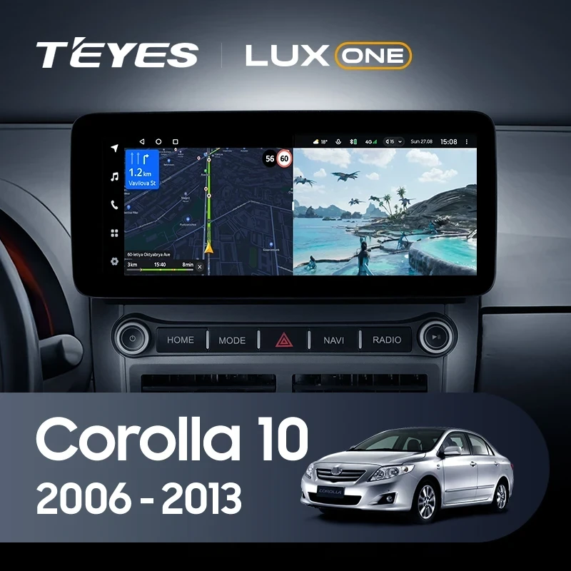 Штатная магнитола Teyes LUX ONE 6/128 Toyota Corolla 10 E140 E150 (2006-2013)