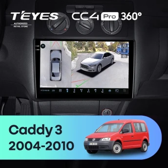 Штатная магнитола Teyes CC4 Pro 360 12/256 Volkswagen Caddy 2K (2004-2010)