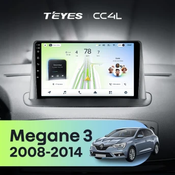 Штатная магнитола Teyes CC4L 6/64 Renault Megane 3 (2008-2014)