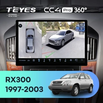 Штатная магнитола Teyes CC4 Pro 360 12/256 Lexus RX300 XU10 (1997-2003) F2 (13")