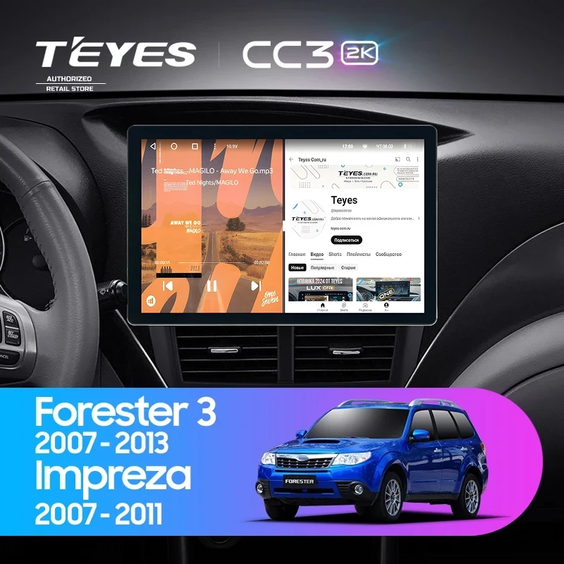 Штатная магнитола Teyes CC3 2K 4/32 Subaru Impreza GH GE (2007-2013) (11")