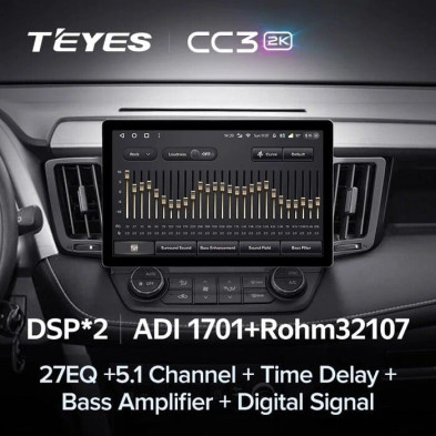 Штатная магнитола Teyes CC3 2K 6/128 Toyota RAV4 4 XA40 5 XA50 (2012-2018) (11")