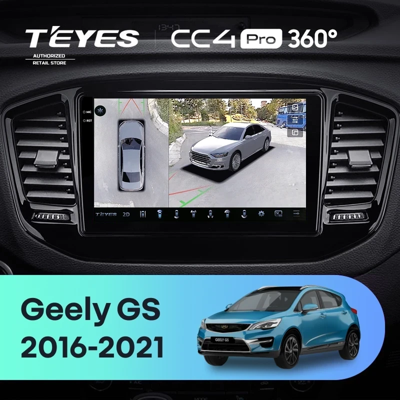 Штатная магнитола Teyes CC4 Pro 360 12/256 Geely GS (2016-2021)