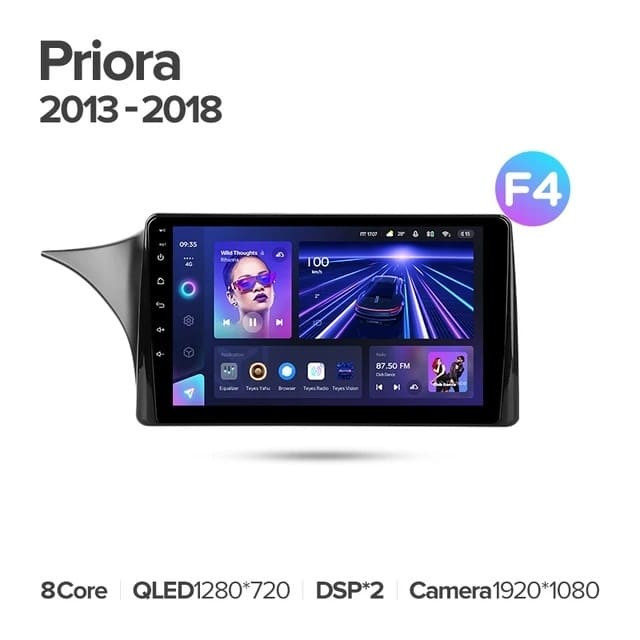 Штатная магнитола Teyes CC3L 4/32 Lada Priora (2013-2018) F4