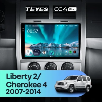 Штатная магнитола Teyes CC4 Pro 8/128 Jeep Liberty 2 KK (2007-2012)