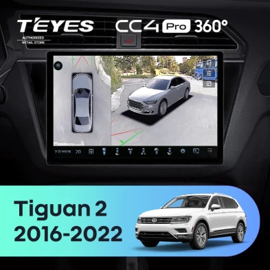 Штатная магнитола Teyes CC4 Pro 360 12/256 Volkswagen Tiguan 2 (2016-2022) Тип-B (13")