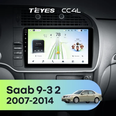Штатная магнитола Teyes CC4L 6/64 Saab 9-3 2 (2007-2014)