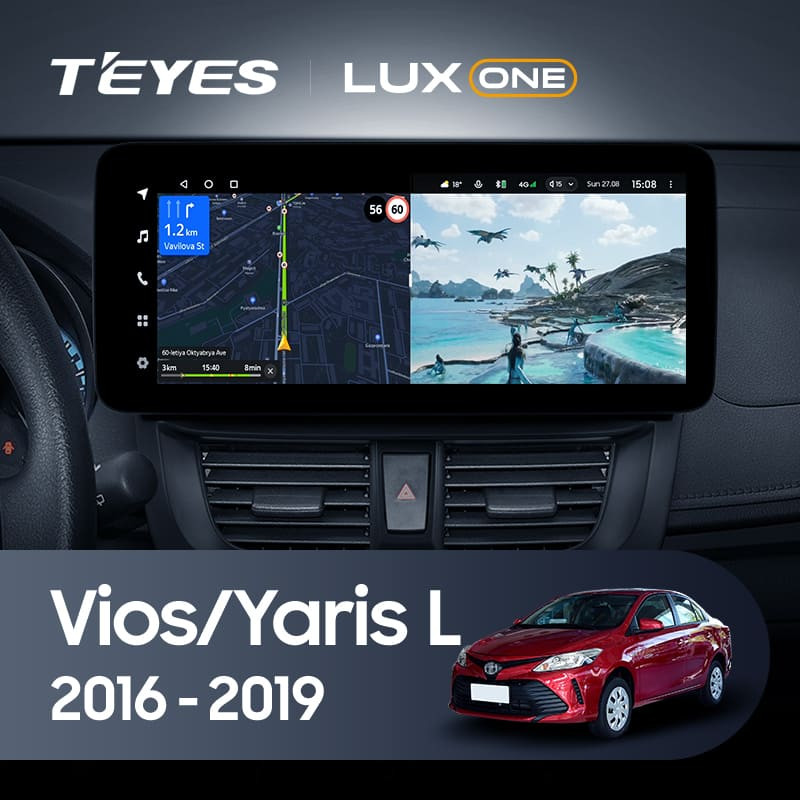 Штатная магнитола Teyes LUX ONE 4/64 Toyota Vios Yaris L (2016-2019)