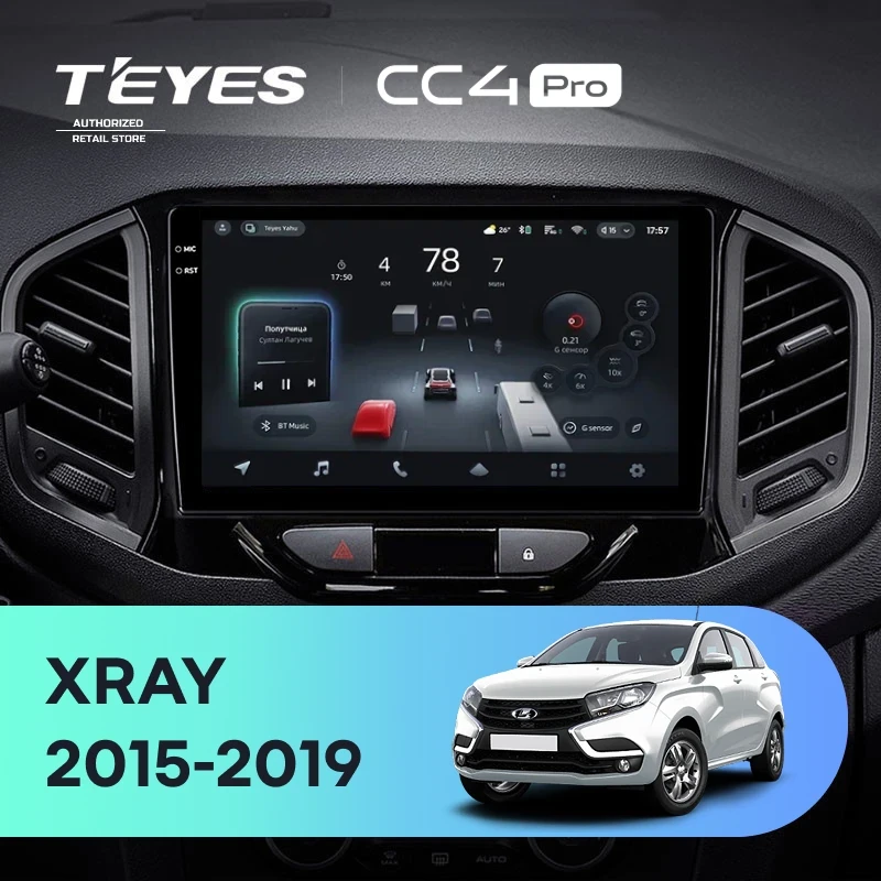 Штатная магнитола Teyes CC4 Pro 8/128 Lada Xray (2015-2022)