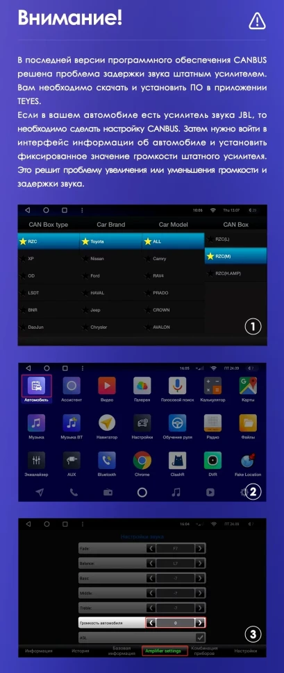 Штатная магнитола Teyes CC3 4/32 Toyota Camry 7 XV 50 55 (2014-2017) F4