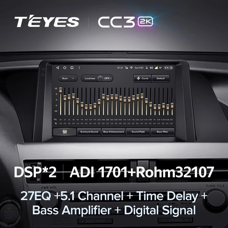 Штатная магнитола Teyes CC3 2K 4/64 Lexus RX270 RX350 RX450h AL10 3 (2008-2015) Тип-B