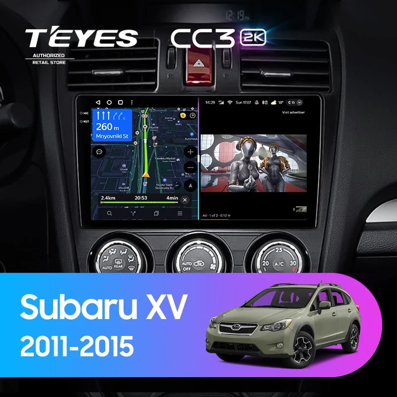 Штатная магнитола Teyes CC3 2K 4/64 Subaru XV (2011-2015) Тип-A