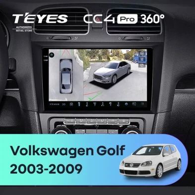 Штатная магнитола Teyes CC4 Pro 360 8/128 Volkswagen Golf (2003-2009)