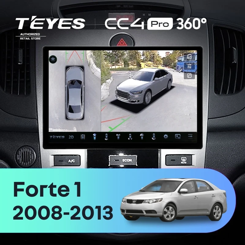Штатная магнитола Teyes CC4 Pro 360 8/128 Kia Forte 1 (2008-2013) F2 (11")
