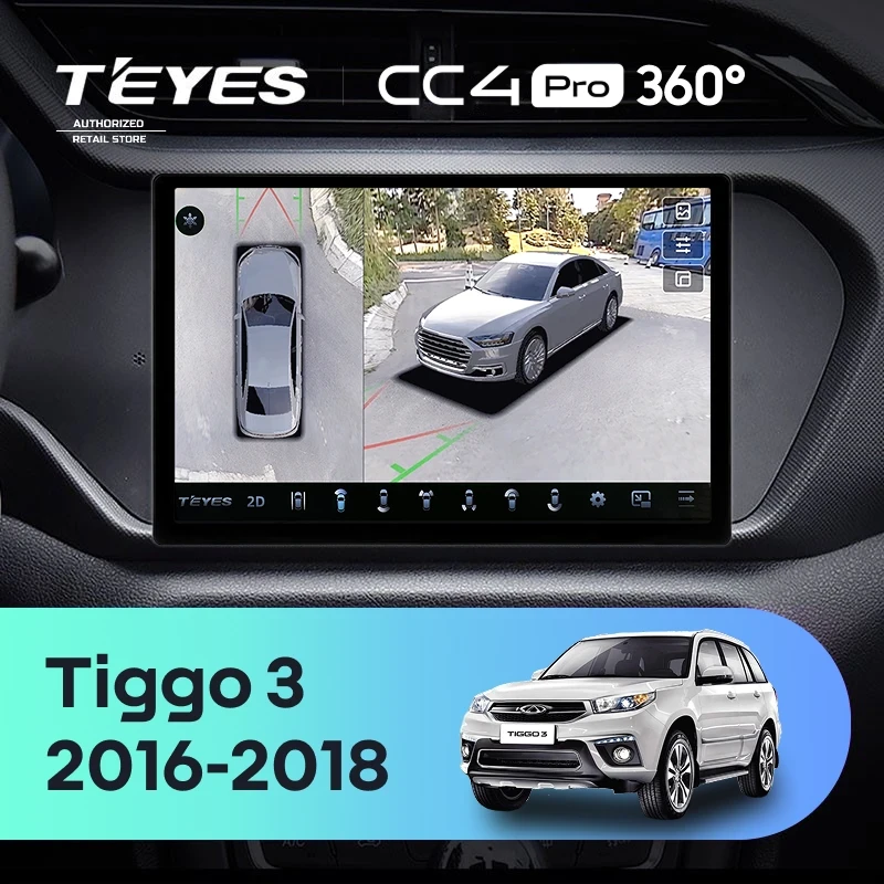 Штатная магнитола Teyes CC4 Pro 360 8/128 Chery Tiggo 3 (2016-2018) (11")