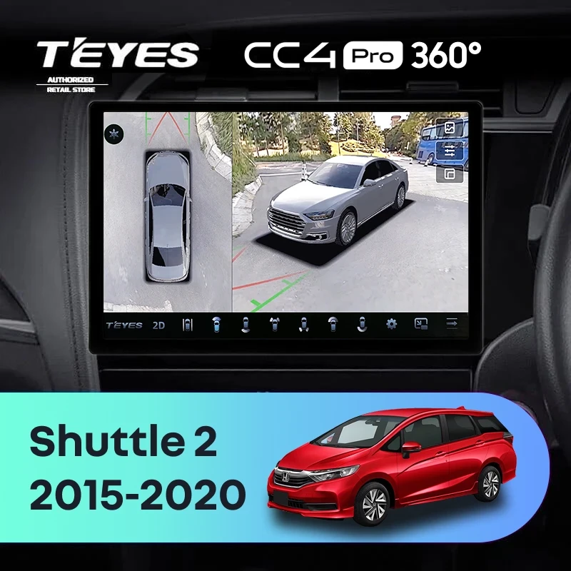 Штатная магнитола Teyes CC4 Pro 360 8/128 Honda Shuttle 2 (2015-2020) Правый руль (13")
