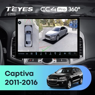 Штатная магнитола Teyes CC4 Pro 360 8/128 Chevrolet Captiva 1 (2011-2016) F2 (13")