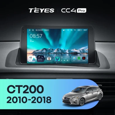 Штатная магнитола Teyes CC4 Pro 8/128 Lexus CT CT200 CT200h (2010-2018)