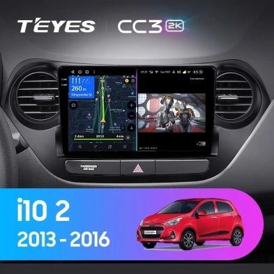 Штатная магнитола Teyes CC3 2K 6/128 Hyundai i10 (2013-2016)