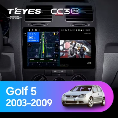 Штатная магнитола Teyes CC3 2K 360 6/128 Volkswagen Golf 5 (2003-2009) F2