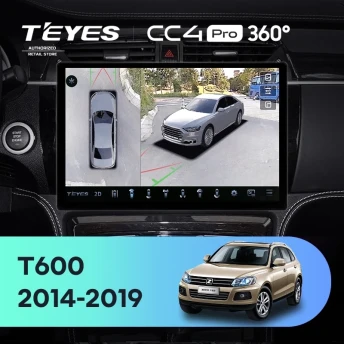 Штатная магнитола Teyes CC4 Pro 360 12/256 Zotye T600 (2014-2019) (13")
