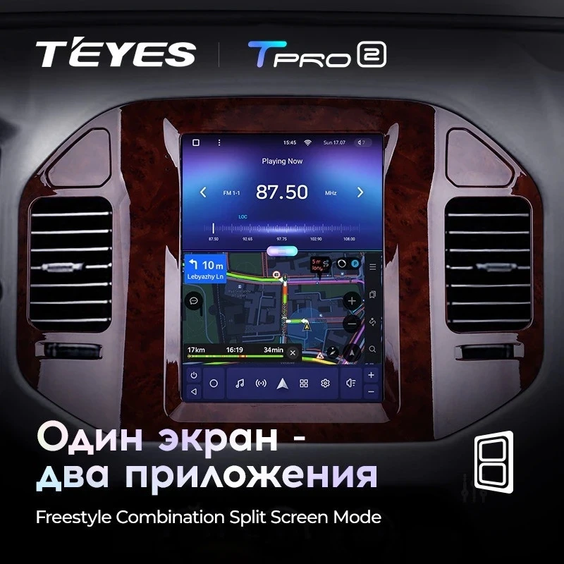 Штатная магнитола Tesla style Teyes TPRO 2 4/64 Mitsubishi Pajero 3 V70 V60 (1999-2006)