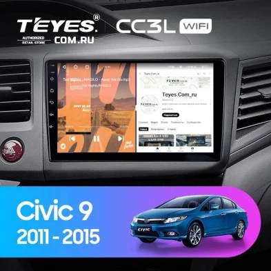 Штатная магнитола Teyes CC3L WiFi 2/32 Honda Civic 9 FB FK FD (2011-2015)