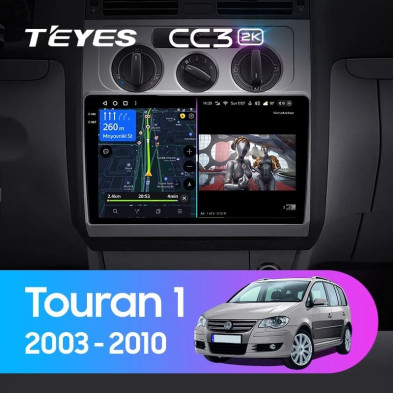 Штатная магнитола Teyes CC3 2K 4/64 Volkswagen Touran 1 (2003-2010)