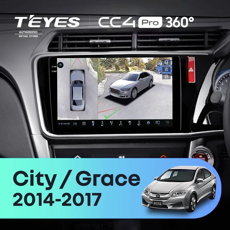 Штатная магнитола Teyes CC4 Pro 360 12/256 Honda Grace (2014-2017) Тип-B Правый руль