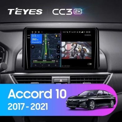 Штатная магнитола Teyes CC3 2K 4/64 Honda Accord 10 CV (2017-2021) Тип-A