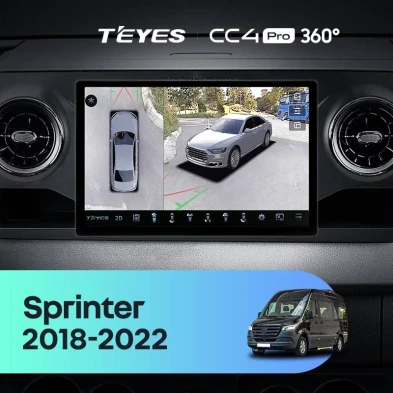 Штатная магнитола Teyes CC4 Pro 360 8/128 Mercedes-Benz Sprinter (2018-2022) F1 (11")