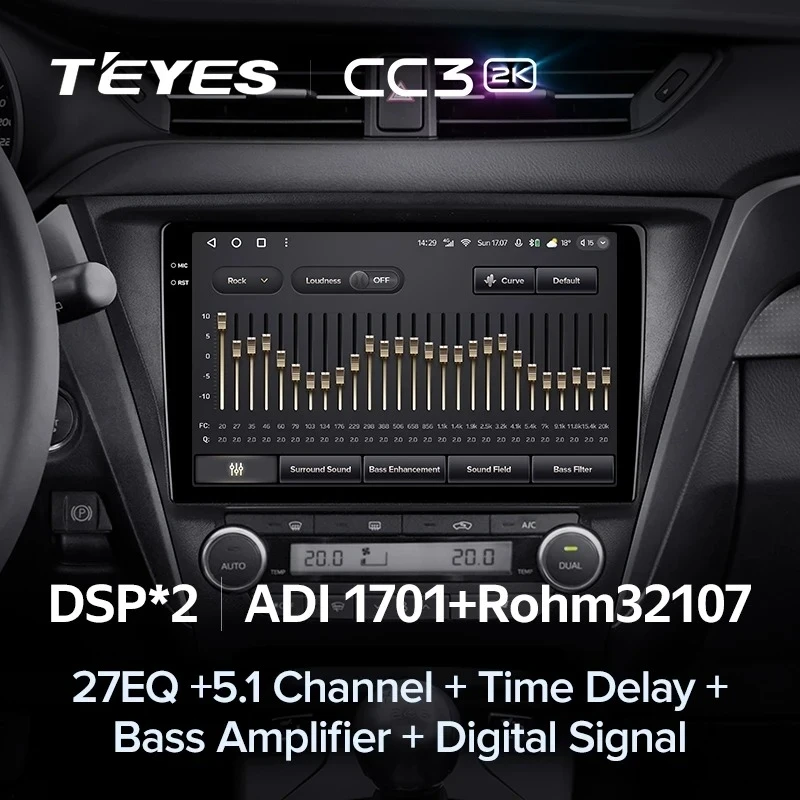 Штатная магнитола Teyes CC3 2K 6/128 Toyota Avensis 3 (2015-2018) F2