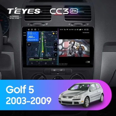 Штатная магнитола Teyes CC3 2K 6/128 Volkswagen Golf 5 (2003-2009) F1