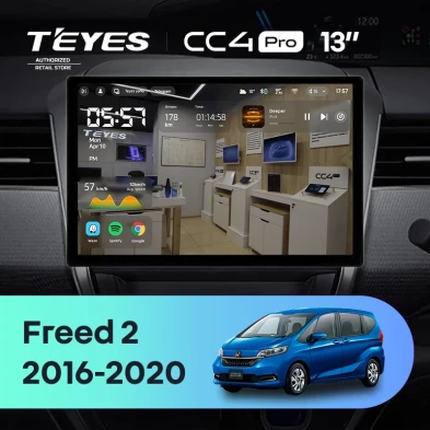 Штатная магнитола Teyes CC4 Pro 8/128 Honda Freed 2 (2016-2020) (13")