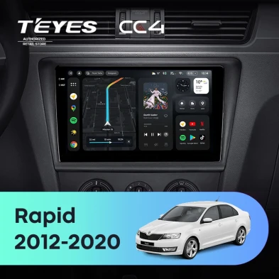 Штатная магнитола Teyes CC4 8/128 Skoda Rapid NH3 NH1 (2012-2020)