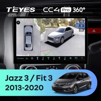 Штатная магнитола Teyes CC4 Pro 8/128 Honda Fit 3 GP GK (2013-2020) Тип-A Правый руль (13")