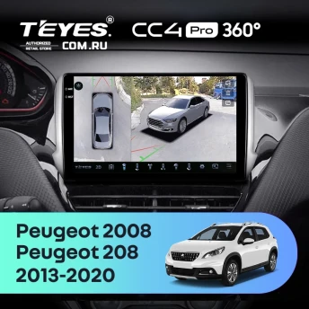 Штатная магнитола Teyes CC4 Pro 360 12/256 Peugeot 208 (2013-2020)