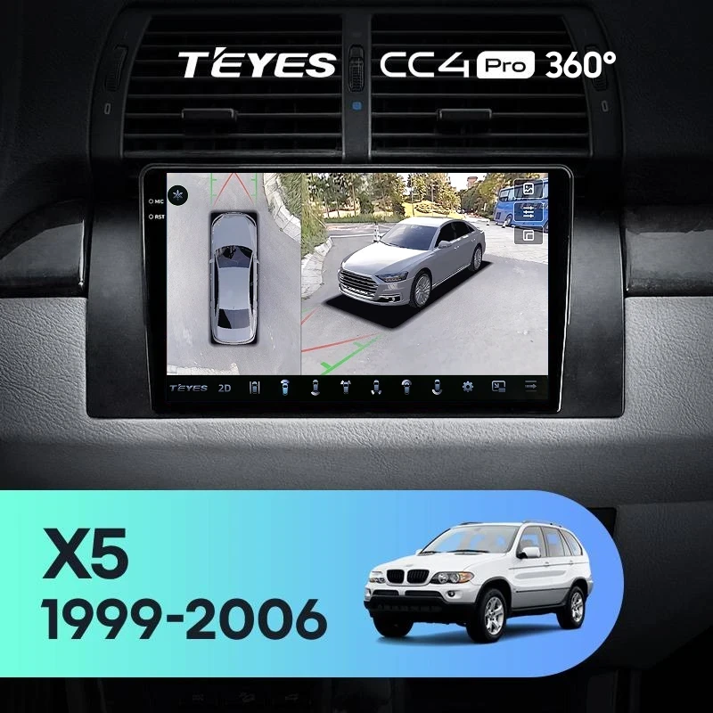 Штатная магнитола Teyes CC4 Pro 360 12/256 BMW X5 E39 E53 (1999-2006)