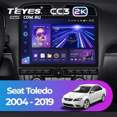 Штатная магнитола Teyes CC3 2K 6/128 Seat Toledo (2004-2019) (13" с кнопками)