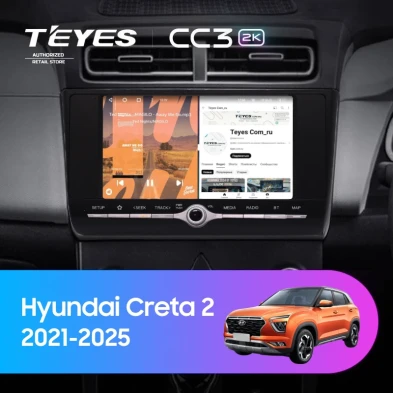 Штатная магнитола Teyes CC3 2K 4/64 Hyundai Creta 2 (2021-2022) с кнопками