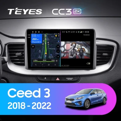 Штатная магнитола Teyes CC3 2K 4/32 Kia Ceed 3 CD (2018-2022)