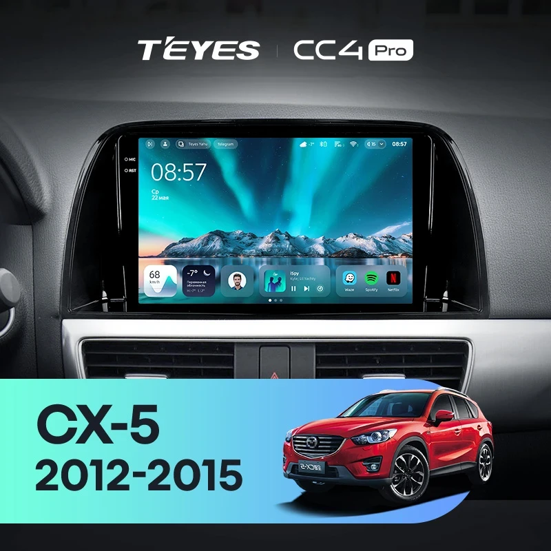 Штатная магнитола Teyes CC4 Pro 12/256 Mazda CX-5 (2012-2015) Тип-B