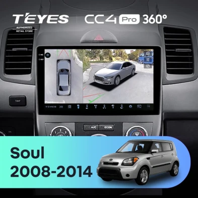 Штатная магнитола Teyes CC4 Pro 360 8/128 Kia Soul 1 (2008-2014)