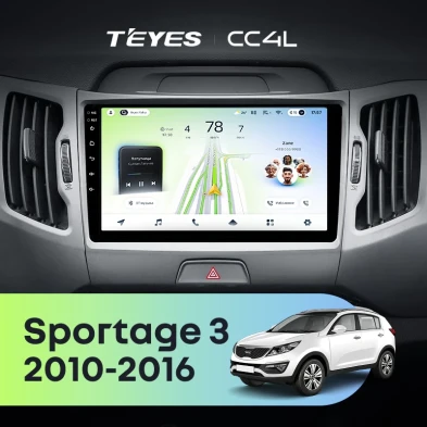 Штатная магнитола Teyes CC4L 6/64 Kia Sportage 3 SL (2010-2016) Тип-C