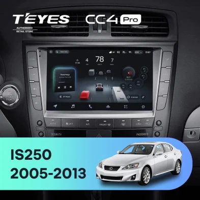 Штатная магнитола Teyes CC4 Pro 8/128 Lexus IS250 XE20 (2005-2013) (Hm) Тип-A