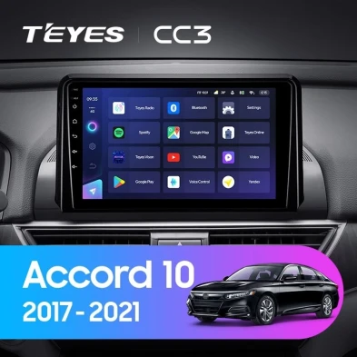 Штатная магнитола Teyes CC3 4/32 Honda Accord 10 CV (2017-2021) Тип-B