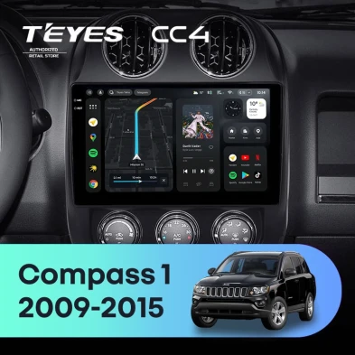 Штатная магнитола Teyes CC4 8/128 Jeep Compass 1 MK (2009-2015)