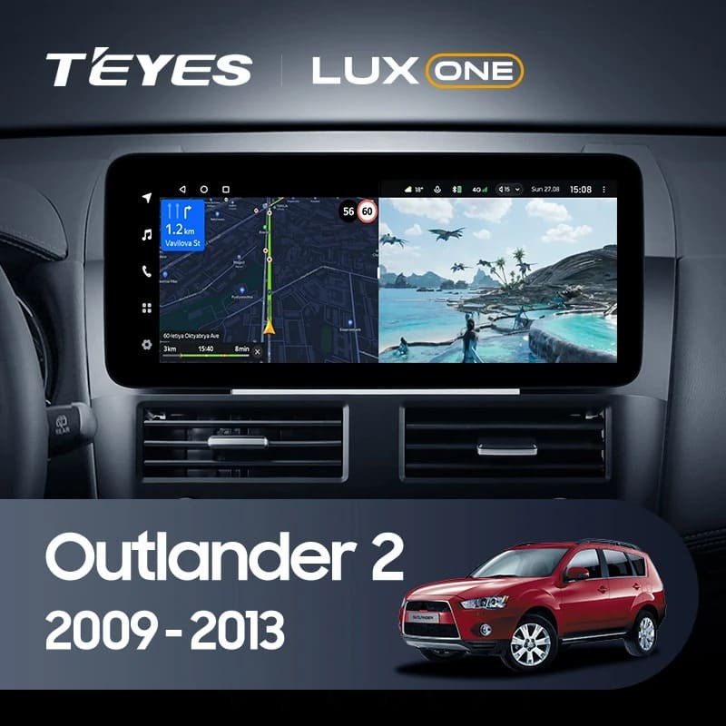 Штатная магнитола Teyes LUX ONE 6/128 Mitsubishi Outlander 2 CW0W (2009-2013) Тип-A